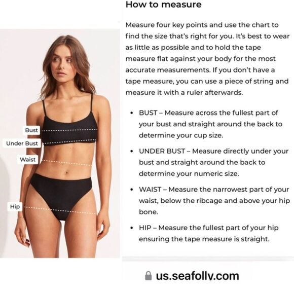 Seafolly Copacabana Wide Side Retro Bikini Bottom NWT Size 8 - Picture 12 of 12